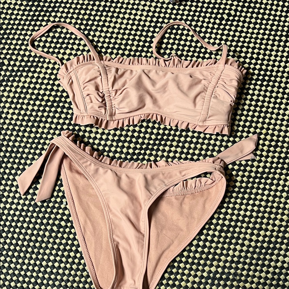 Target Blush Ruffled Bikini Set